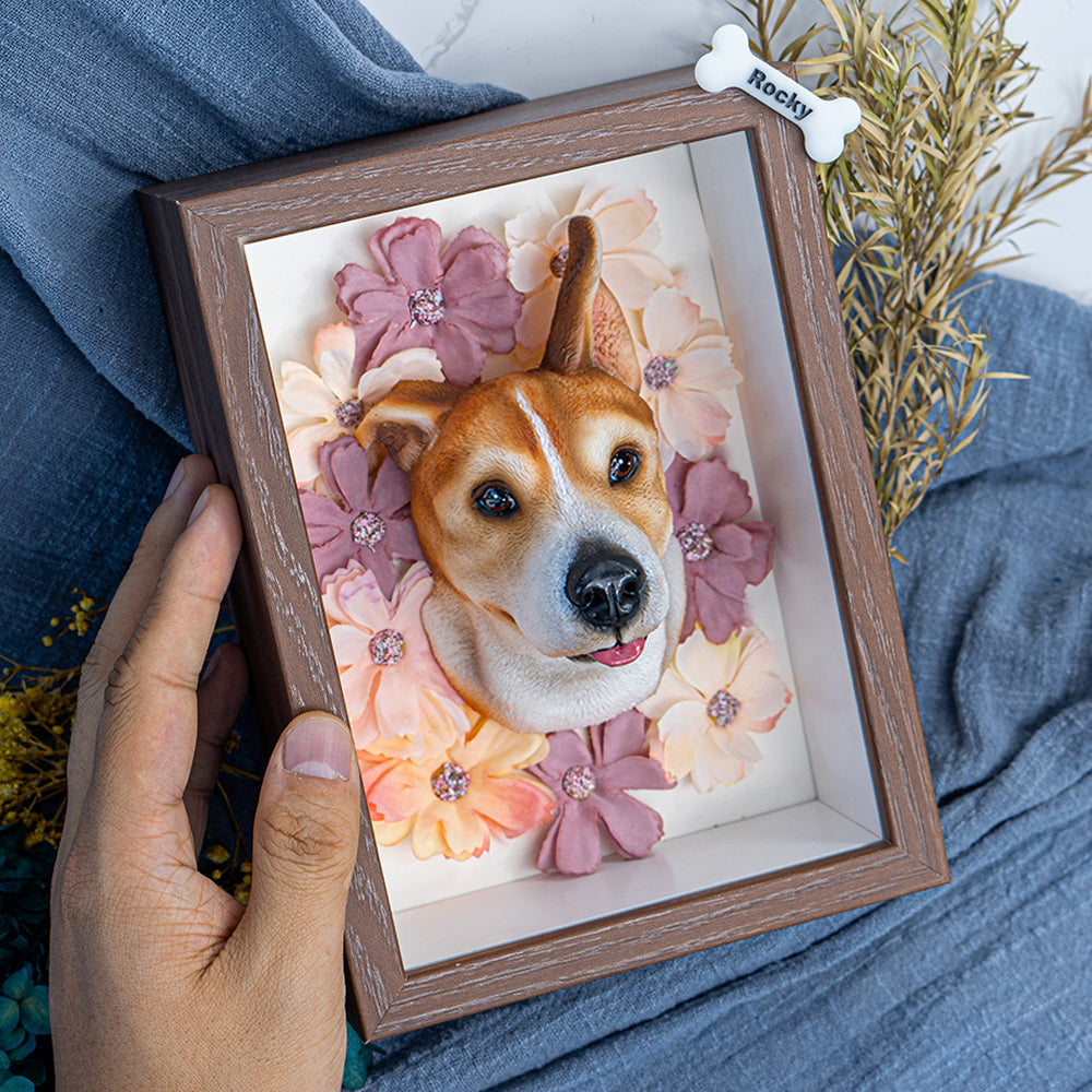 Custom Blossoming Pet Portrait